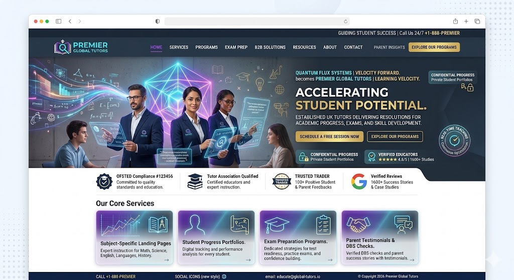 Tutors Website Preview